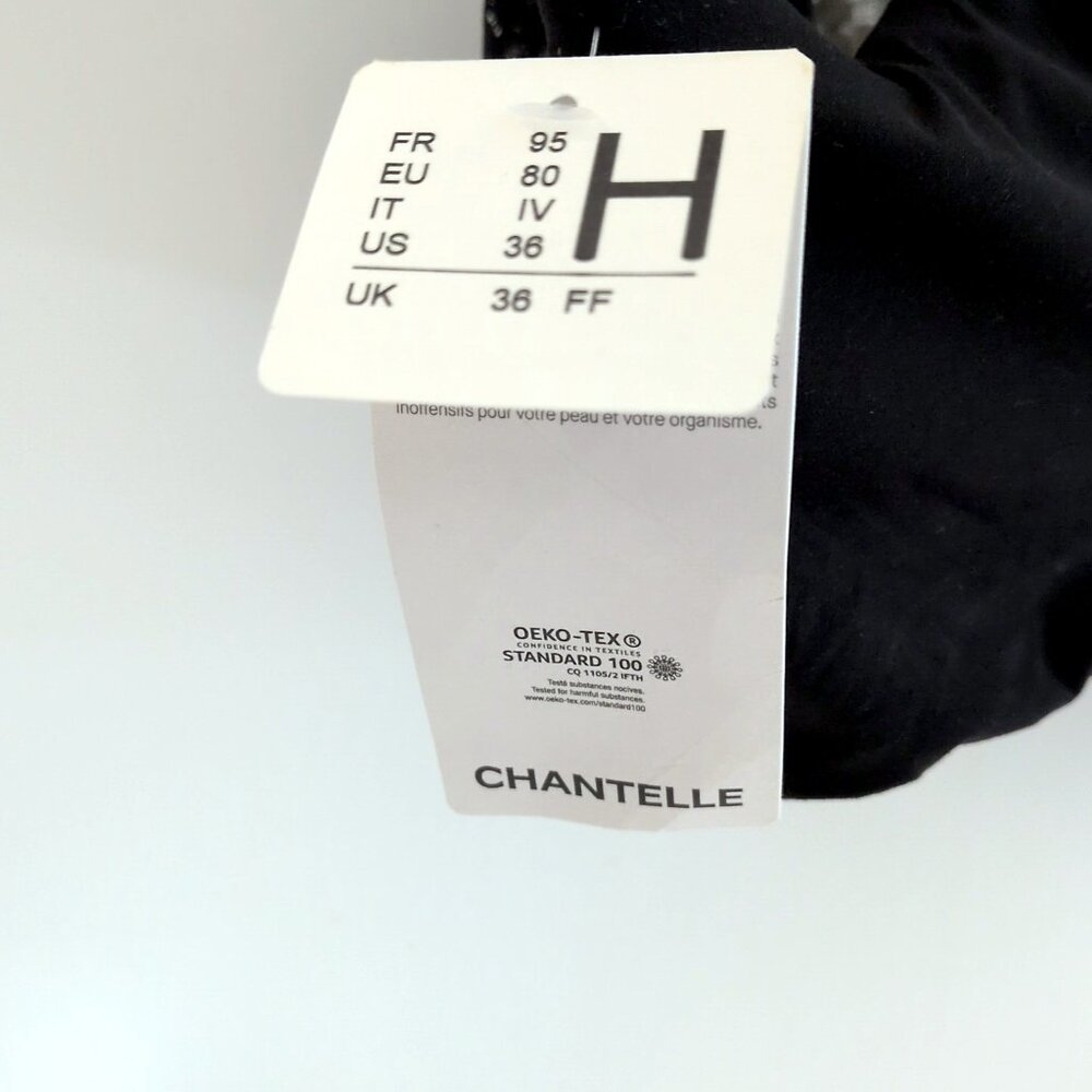 Chantelle Norah Comfort Underwire bra black stretch lace 36H UK 36FF NWT - Picture 4 of 4